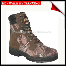 Waterproof hunting boots with leather&camo fabric